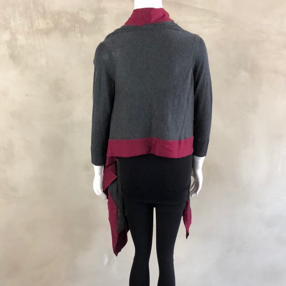 My Gray & Burgundy Shrug - Picture 6 of 7